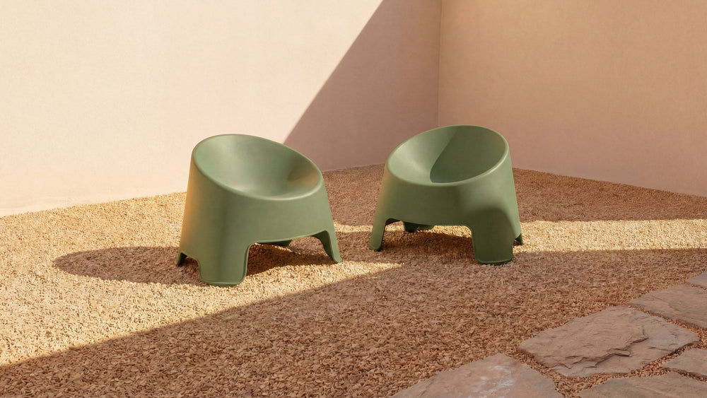 Inner Circle Silla lounge para exteriores (Juego de 2), Matcha
