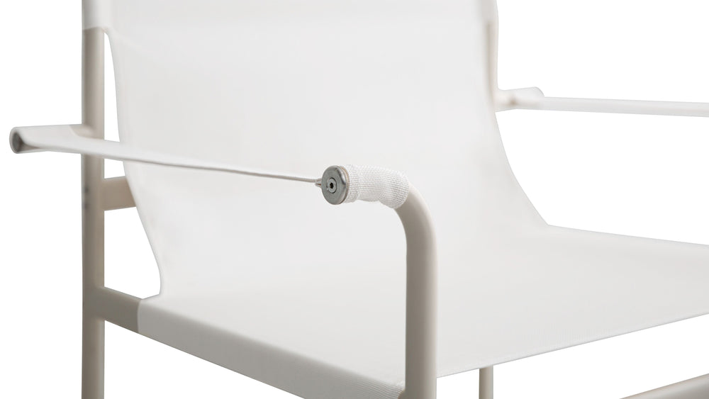Silla lounge para exterior Poolside, marfil