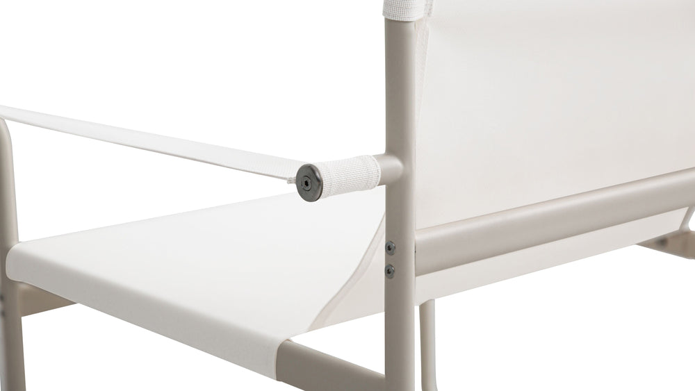 Silla lounge para exterior Poolside, marfil