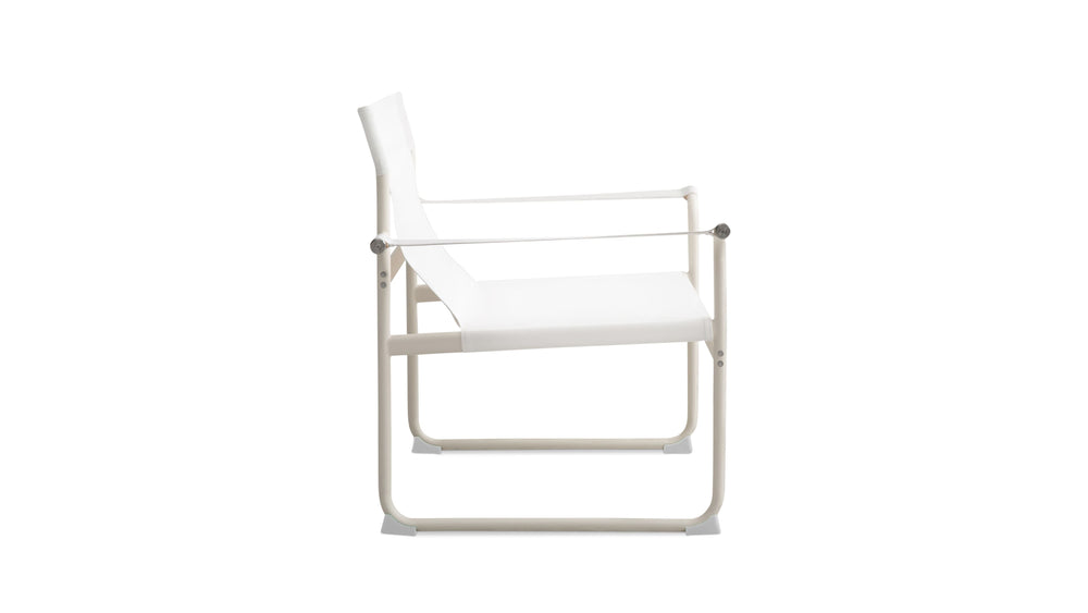 Silla lounge para exterior Poolside, marfil