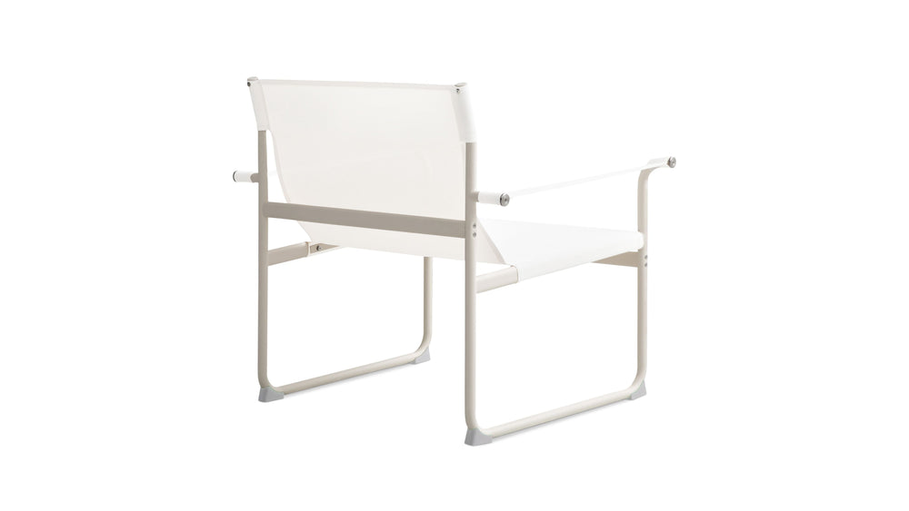 Silla lounge para exterior Poolside, marfil