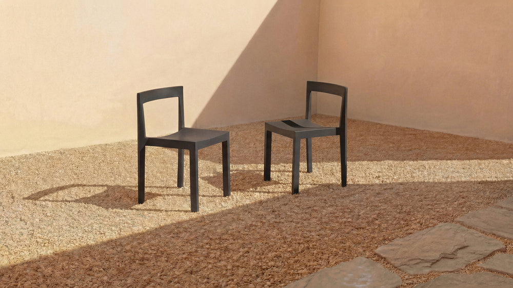 Silla de comedor de exterior Open Air (juego de dos), arce