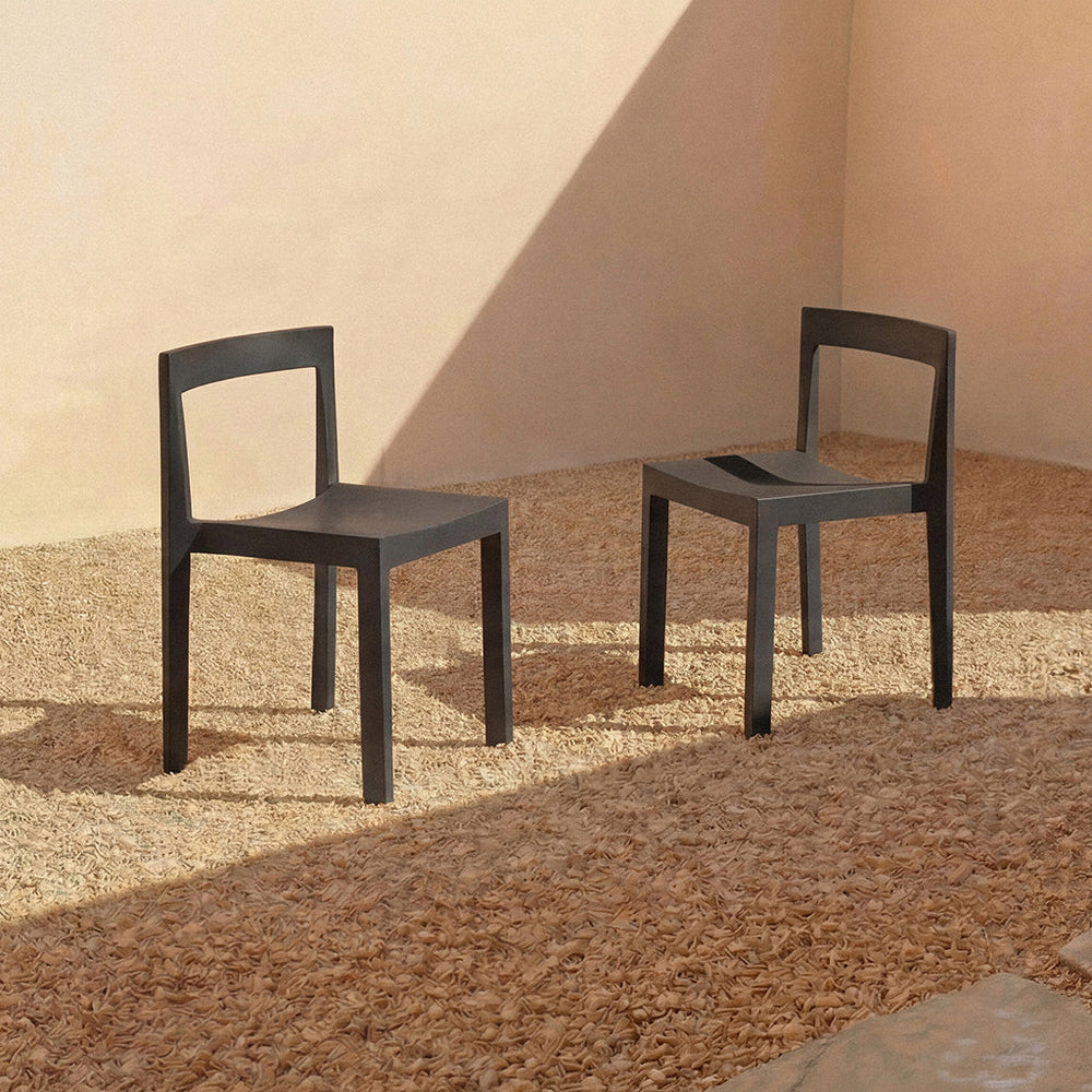 Silla de comedor de exterior Open Air (juego de dos), arce