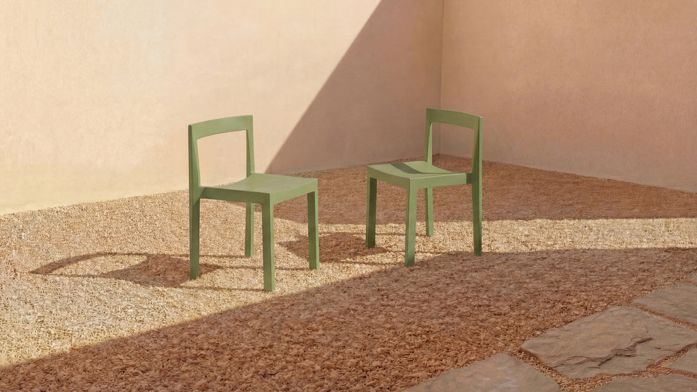 Silla de comedor de exterior Open Air (juego de dos), arce