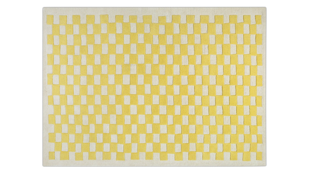 Alfombra Checkers x Scott Sueme, 5x7, Aloe