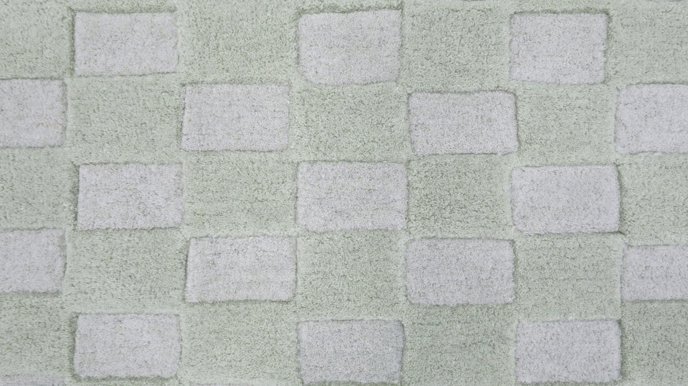 Alfombra Checkers x Scott Sueme, 8x10, Aloe