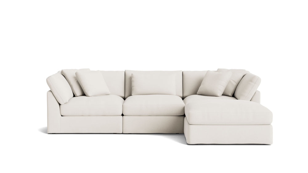 Get Together™ Seccional modular de 4 piezas, grande, lino crema