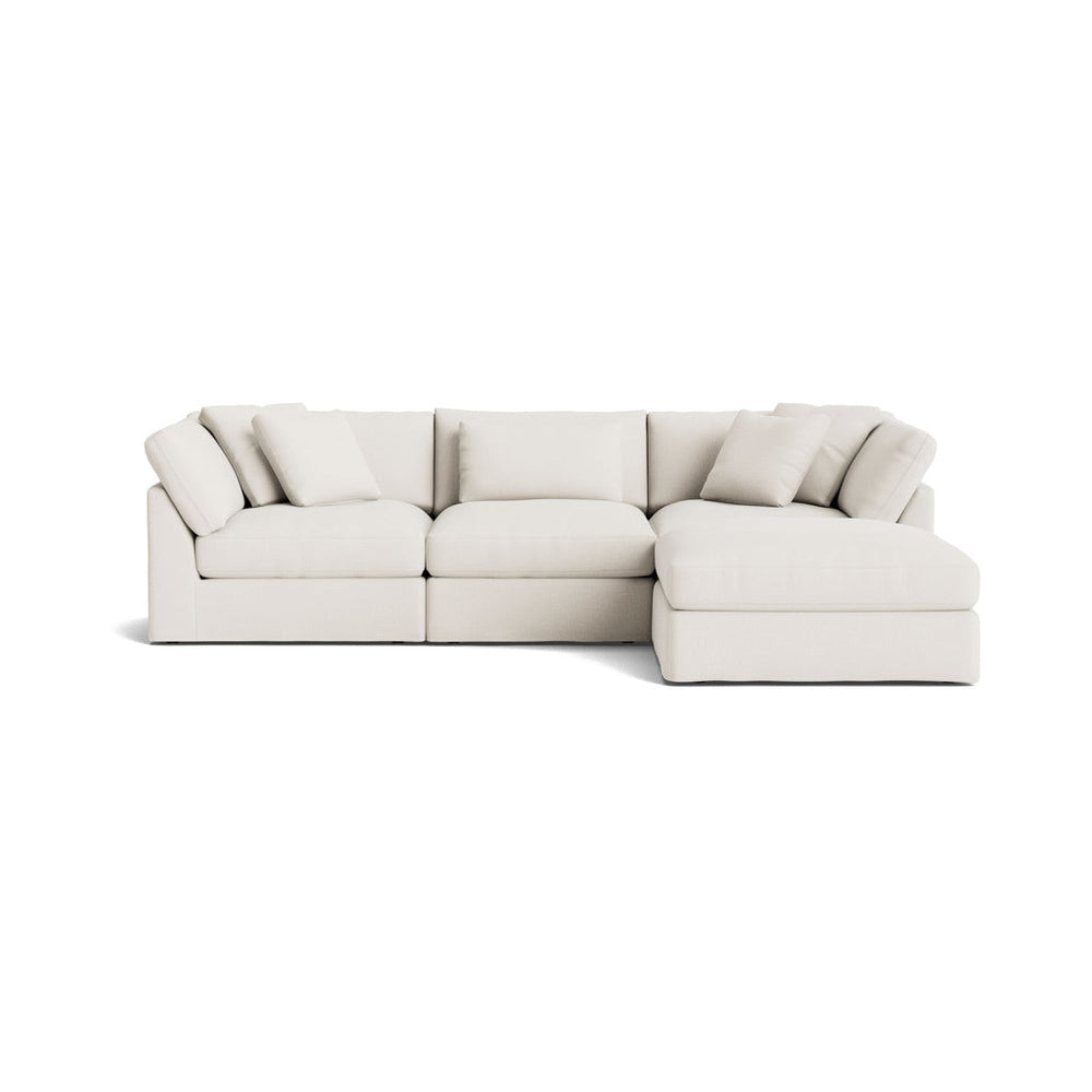 Get Together™ Seccional modular de 4 piezas, grande, lino crema