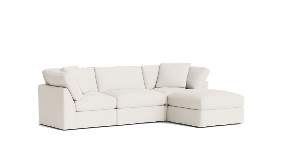 Get Together™ Seccional modular de 4 piezas, estándar, lino crema