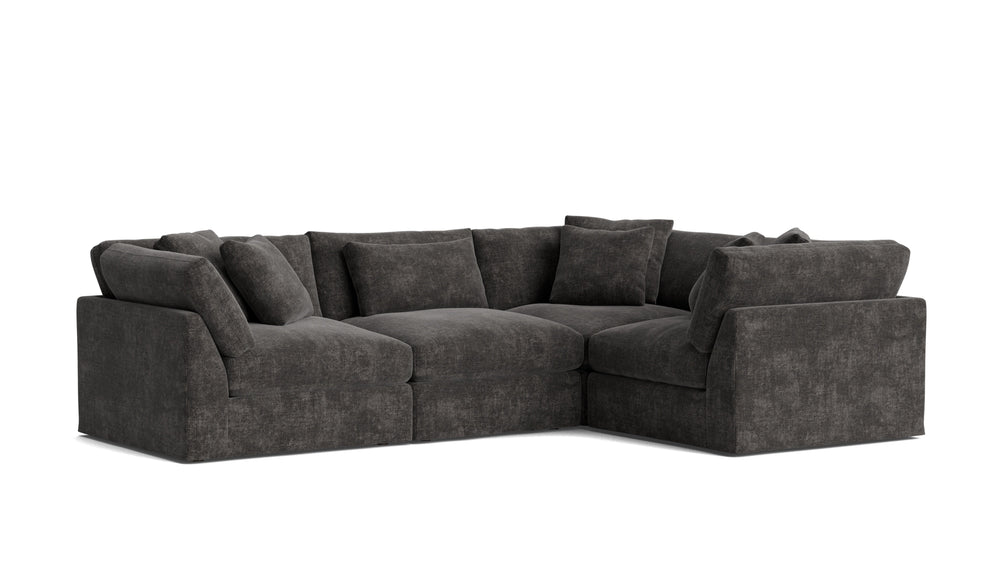 Get Together™ Seccional modular de 4 piezas cerrado, grande, trufa