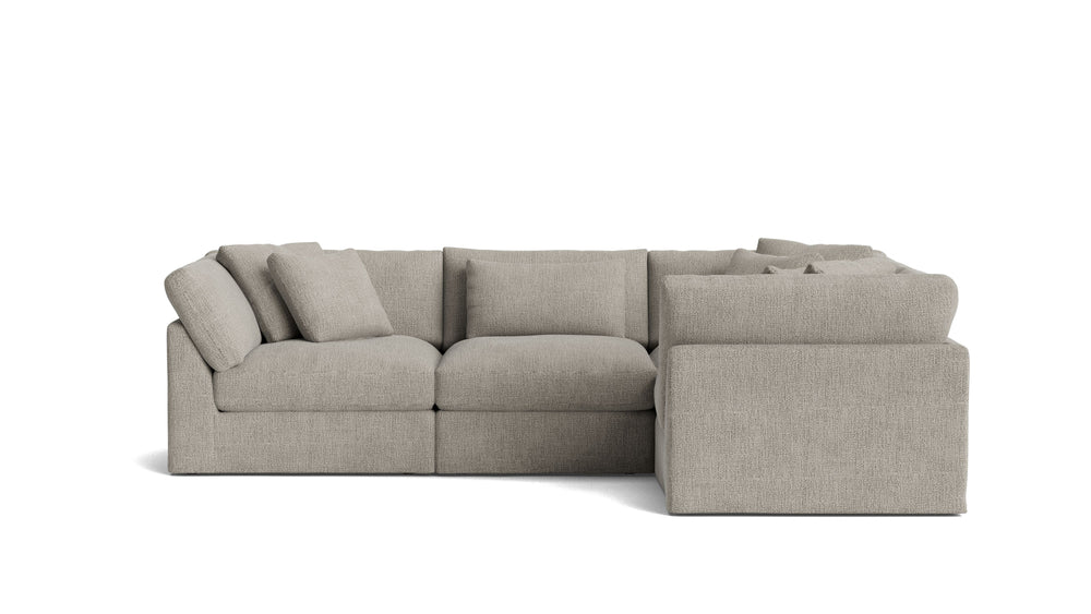 Get Together™ seccional modular de 4 piezas, cerrado, grande, avena