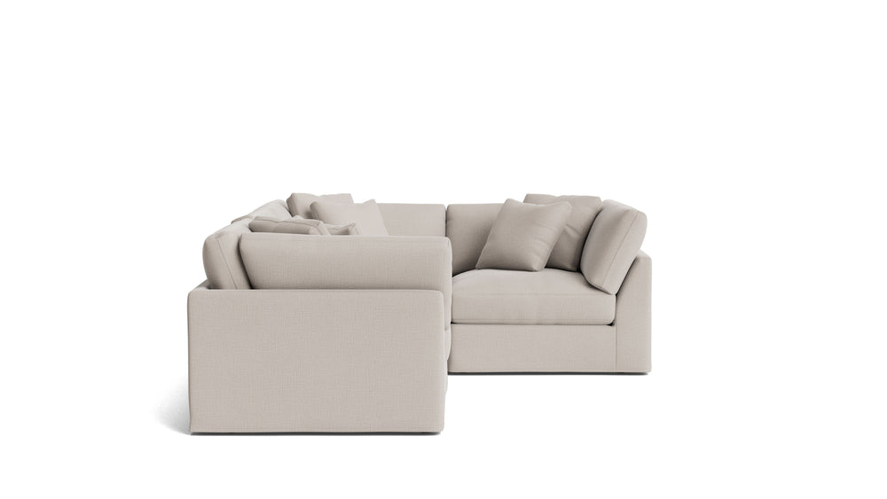 Get Together™ Seccional modular de 4 piezas, cerrado, grande, Arcilla