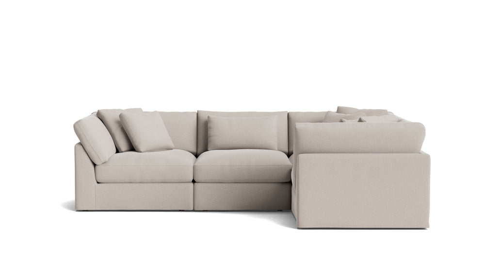 Get Together™ Seccional modular de 4 piezas, cerrado, grande, Arcilla