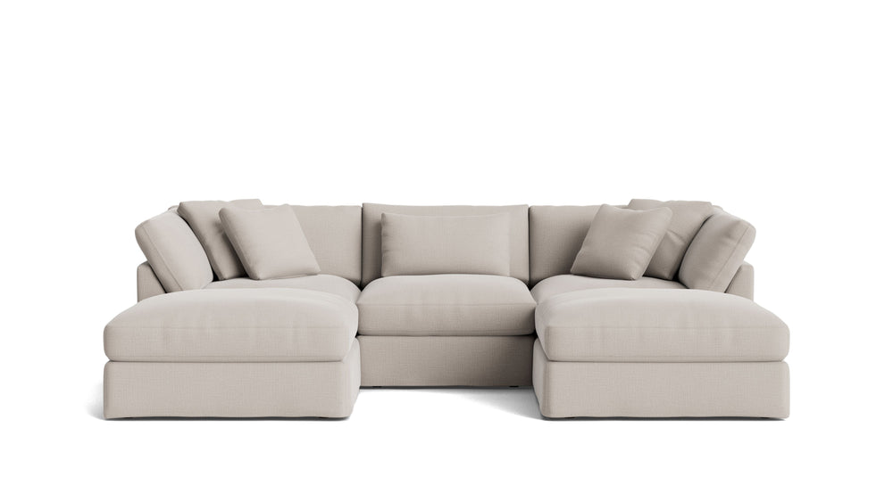 Get Together™ seccional modular en U de 5 piezas, grande, color arcilla