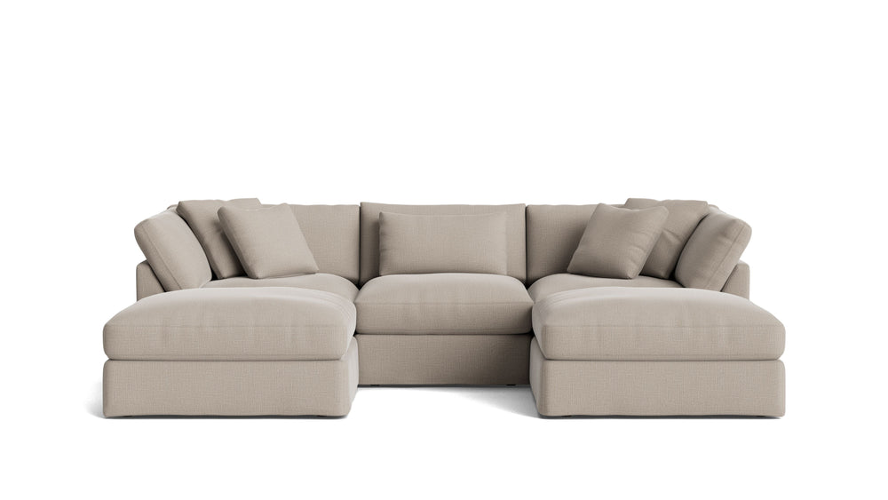 Get Together™ seccional modular en U de 5 piezas, grande, piedra clara