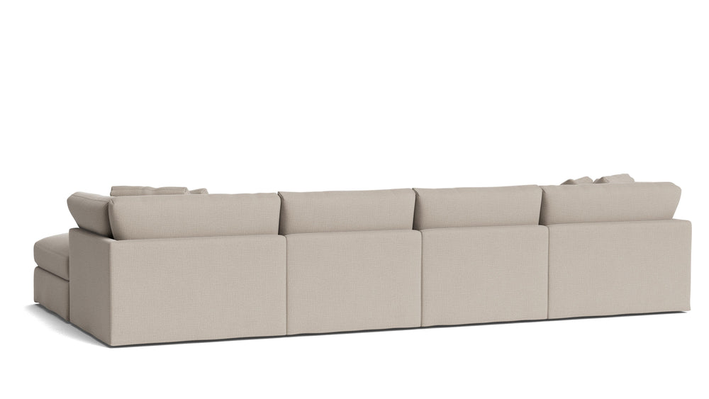 Get Together™ seccional modular en U de 6 piezas, grande, piedra clara