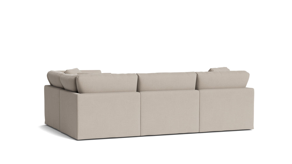 Get Together™ seccional modular de 4 piezas, cerrado, estándar, gris piedra claro