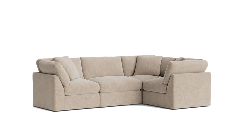 Get Together™ Seccional modular de 4 piezas, cerrado, estándar, champán