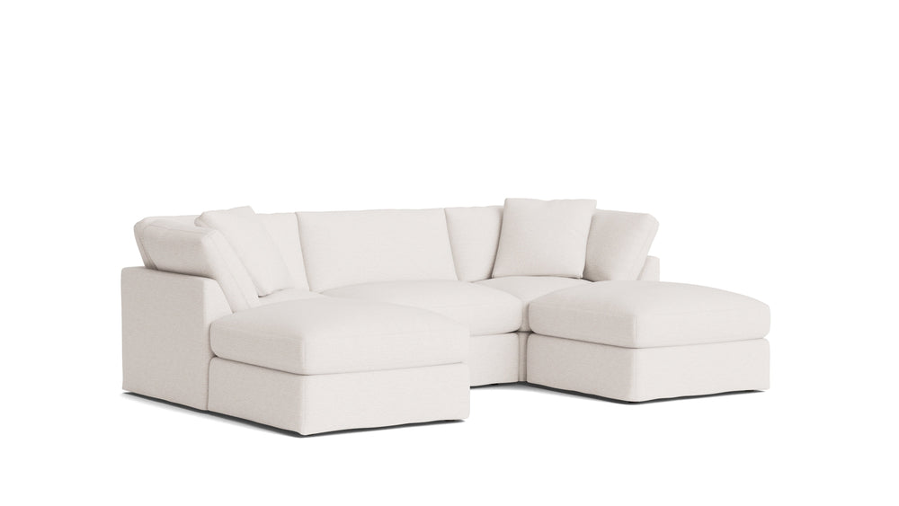 Get Together™ seccional modular en U de 5 piezas, estándar, Nomad Snow
