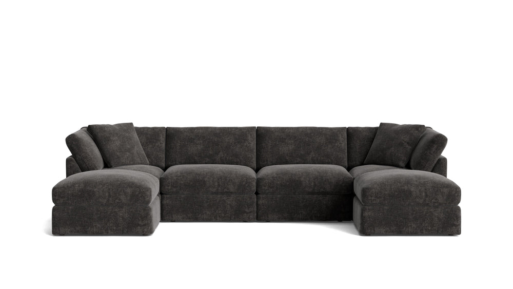 Get Together™ Seccional modular en U de 6 piezas, estándar, Trufa