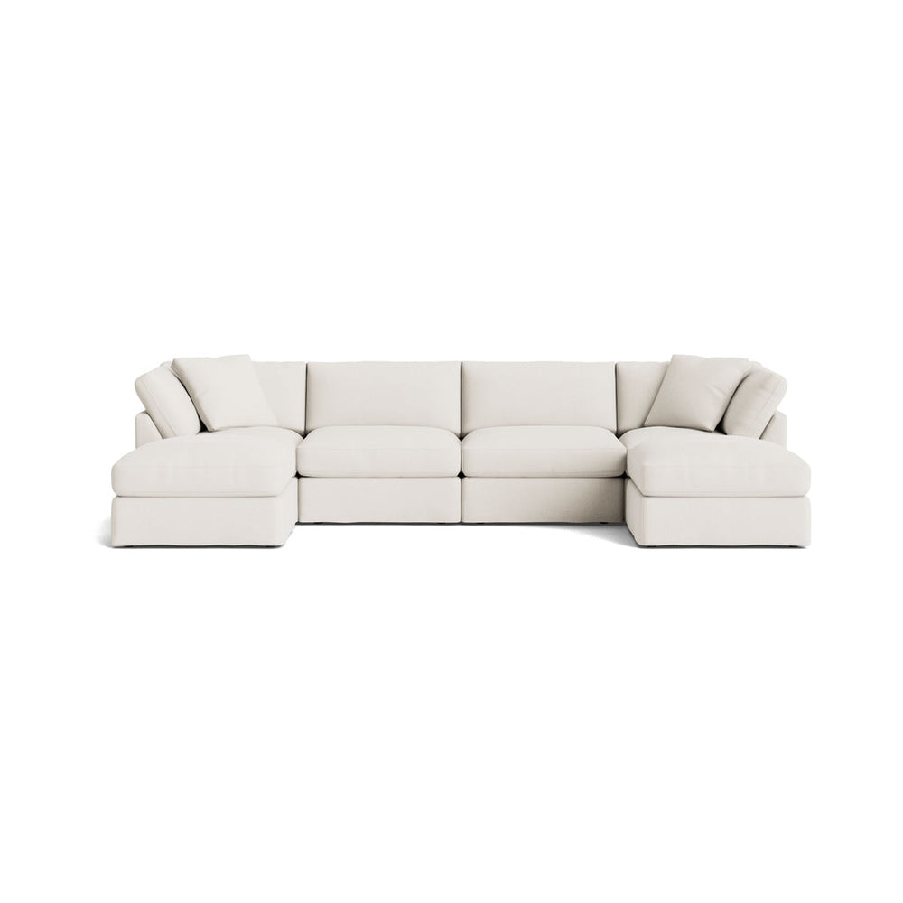 Get Together™ Seccional modular en U de 6 piezas, estándar, lino crema