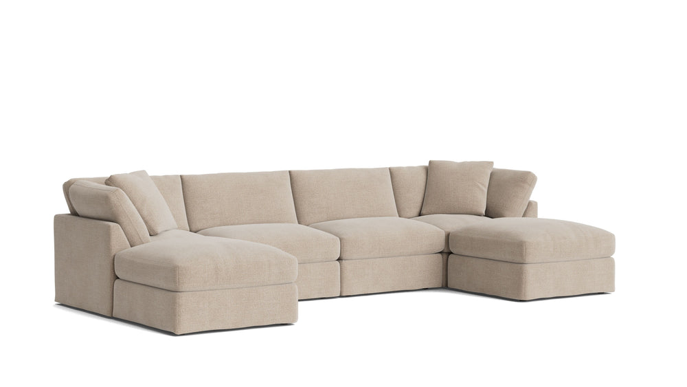 Get Together™ Seccional modular en U de 6 piezas, estándar, champán