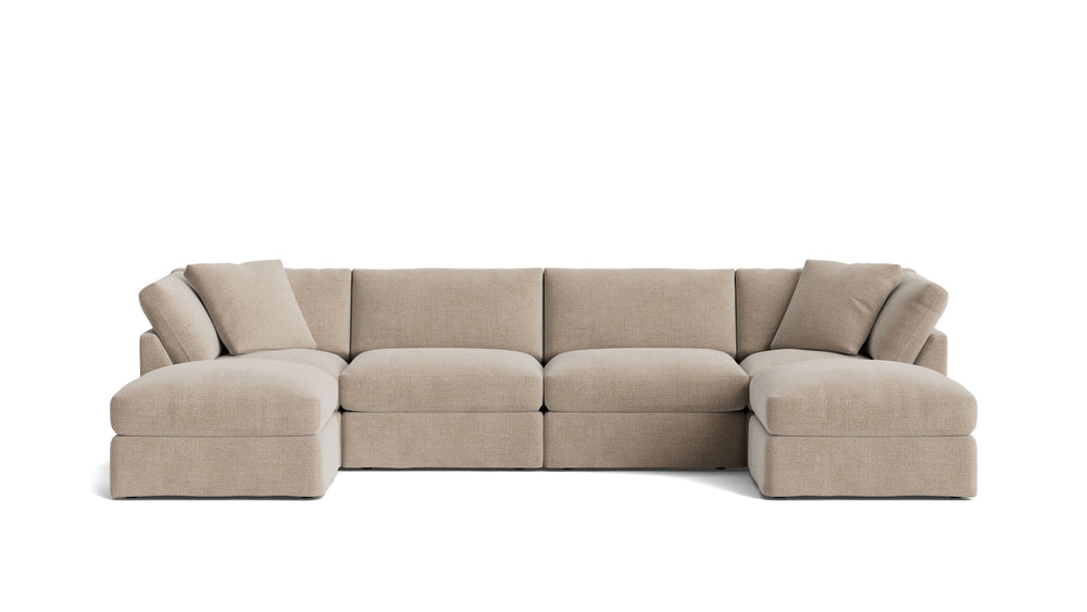 Get Together™ Seccional modular en U de 6 piezas, estándar, champán