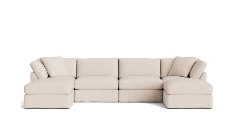 Get Together™ seccional modular en forma de U de 6 piezas, estándar, color Sunbeam
