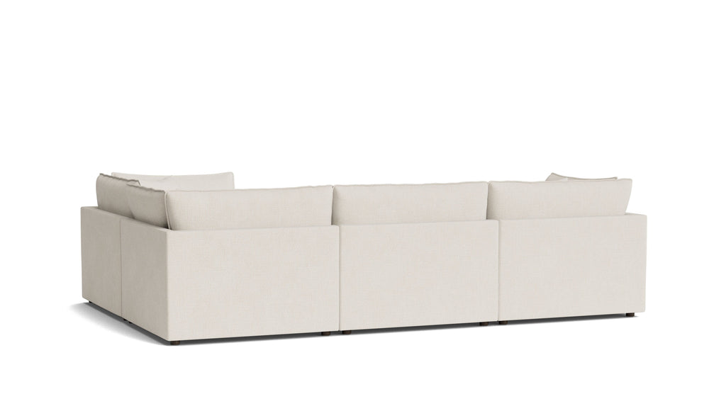 Chill Time seccional modular cerrado de 4 piezas, abedul
