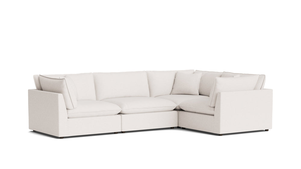 Chill Time seccional modular cerrado de 4 piezas, Nomad Snow