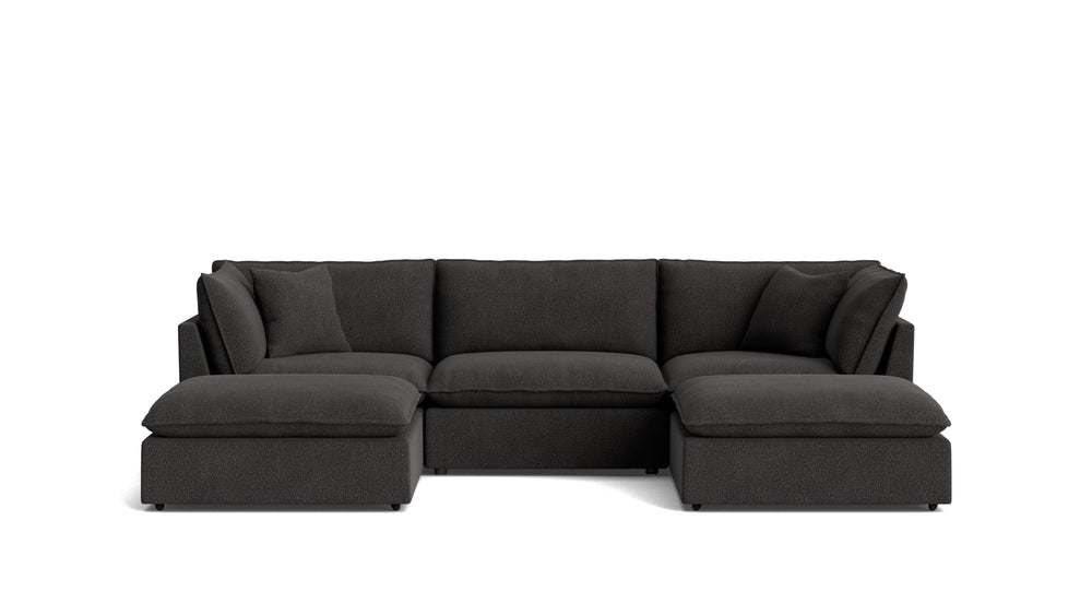 Chill Time seccional modular en U de 5 piezas, Dark Shadow