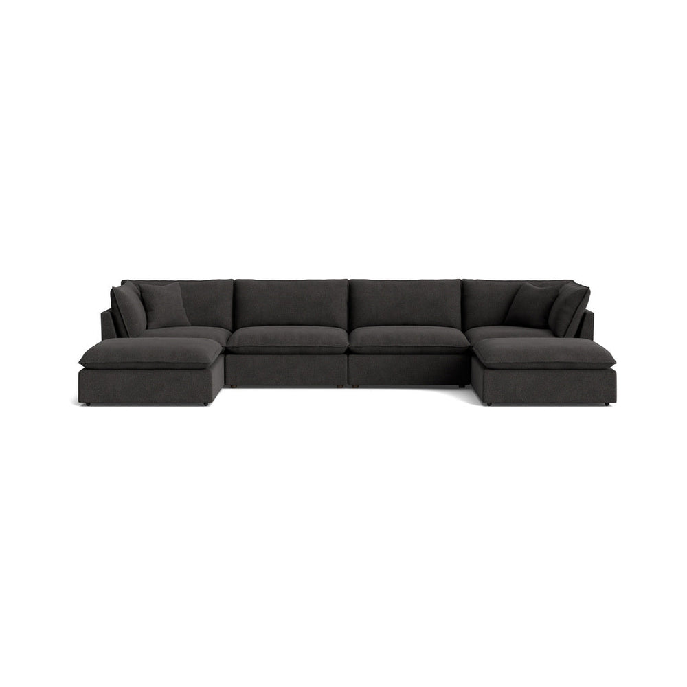 Seccional modular en U de 6 piezas Chill Time, Dark Shadow