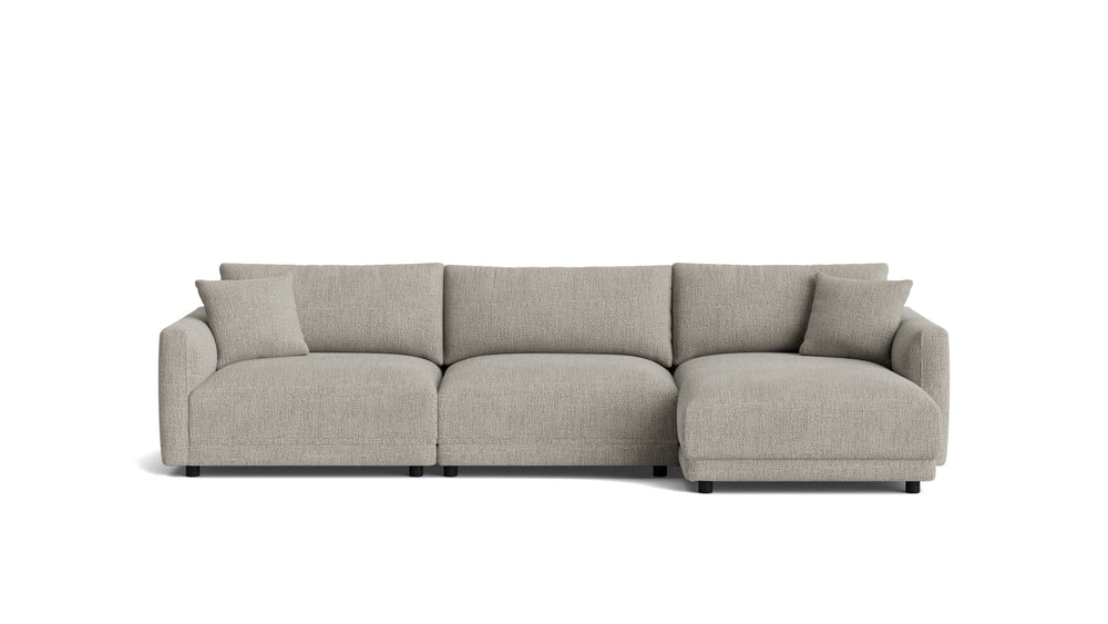 Soft Spot seccional modular de 3 piezas, orientación derecha, anacardo