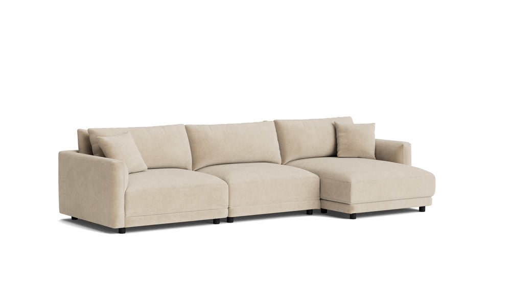 Soft Spot seccional modular de 3 piezas, orientación derecha, anacardo