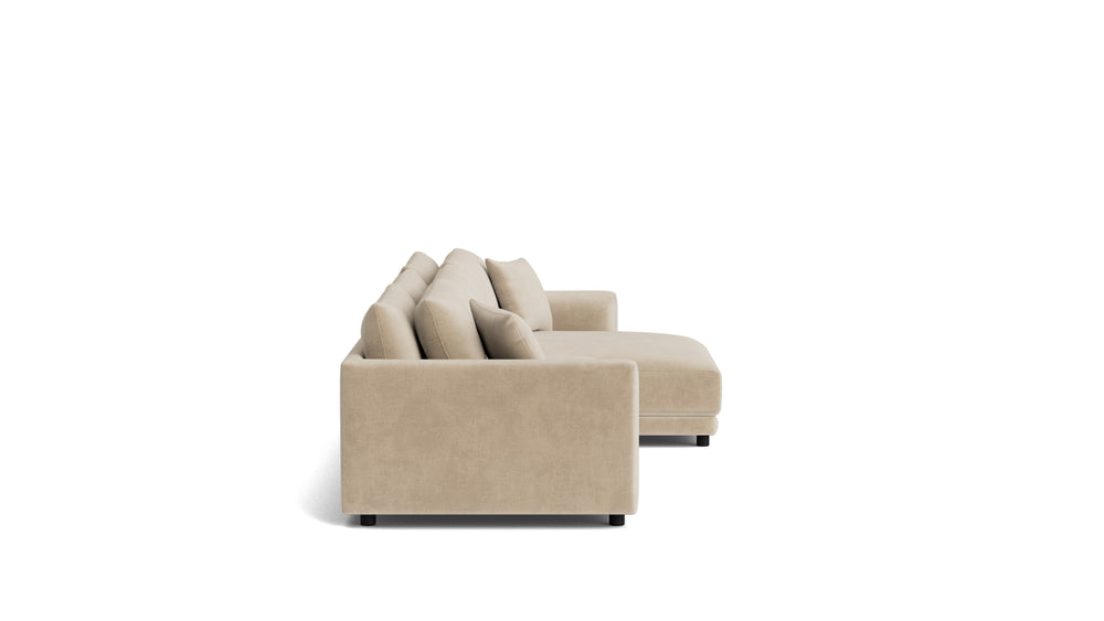 Soft Spot seccional modular de 3 piezas, orientación derecha, anacardo