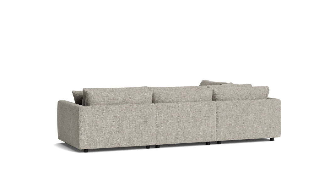 Soft Spot Seccional modular izquierdo de 4 piezas, anacardo