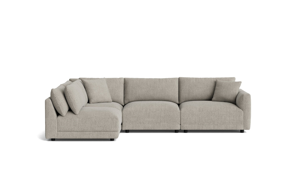 Soft Spot Seccional modular izquierdo de 4 piezas, anacardo