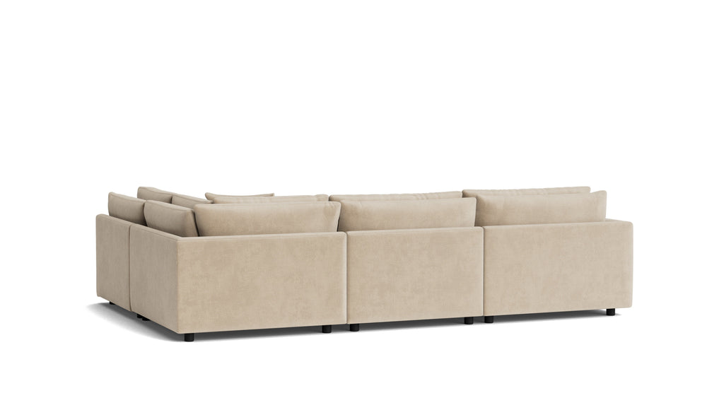 Soft Spot Seccional modular de 4 piezas, derecho, anacardo