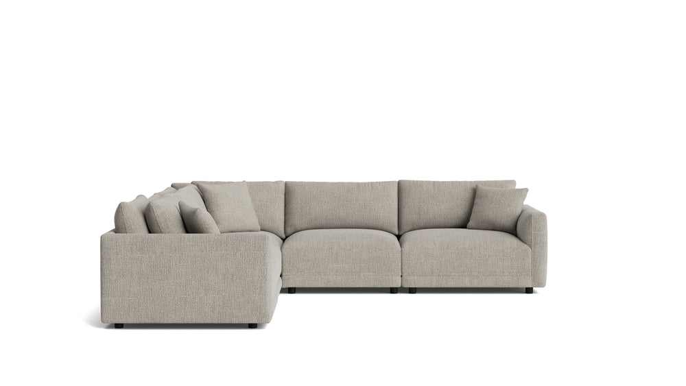 Soft Spot seccional modular cerrado de 5 piezas, Nomad Snow