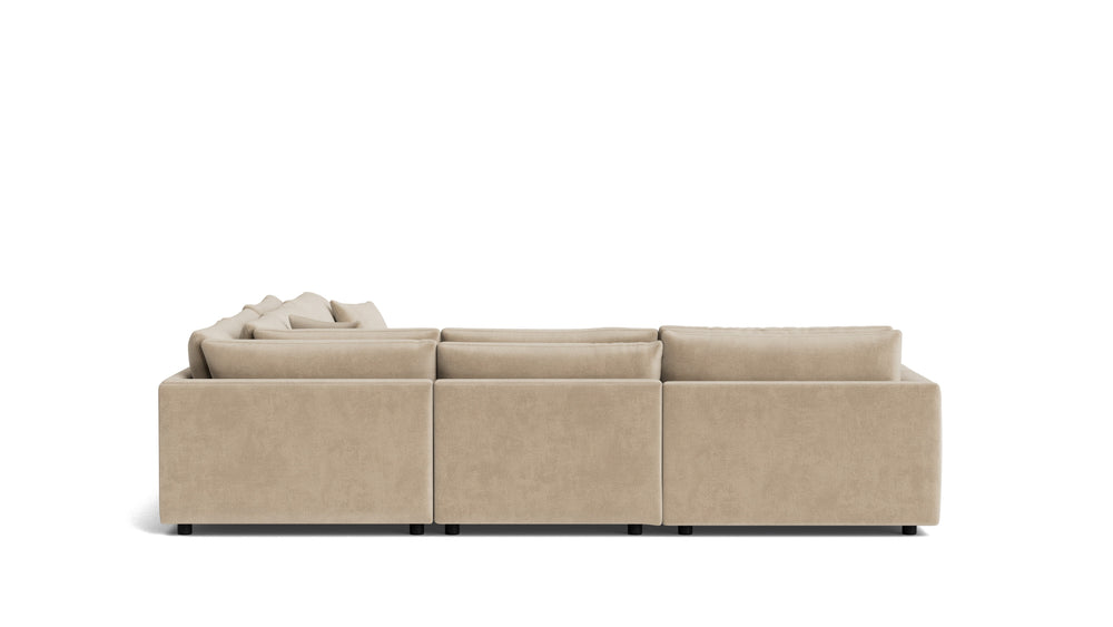 Soft Spot seccional modular cerrado de 5 piezas, Nomad Snow