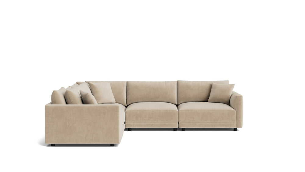 Soft Spot seccional modular cerrado de 5 piezas, Nomad Snow