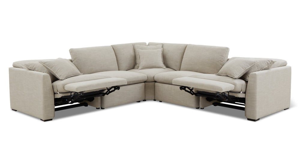 Seccional modular de 5 piezas Lift Off Power Recliner, Piedra clara