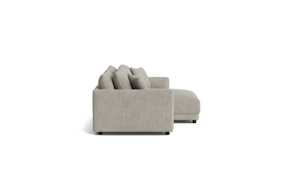 Soft Spot Seccional modular de 2 piezas, orientación derecha, color avena