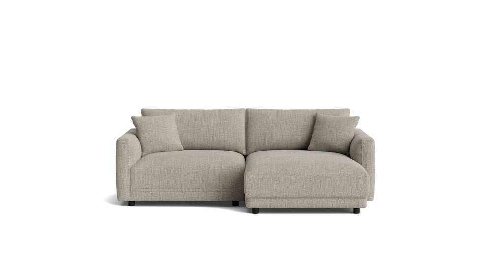 Soft Spot Seccional modular de 2 piezas, orientación derecha, color avena