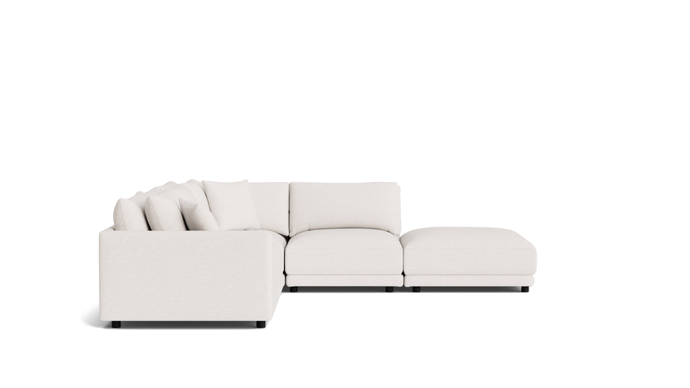 Soft Spot seccional modular de 5 piezas, lado derecho, Nomad Snow