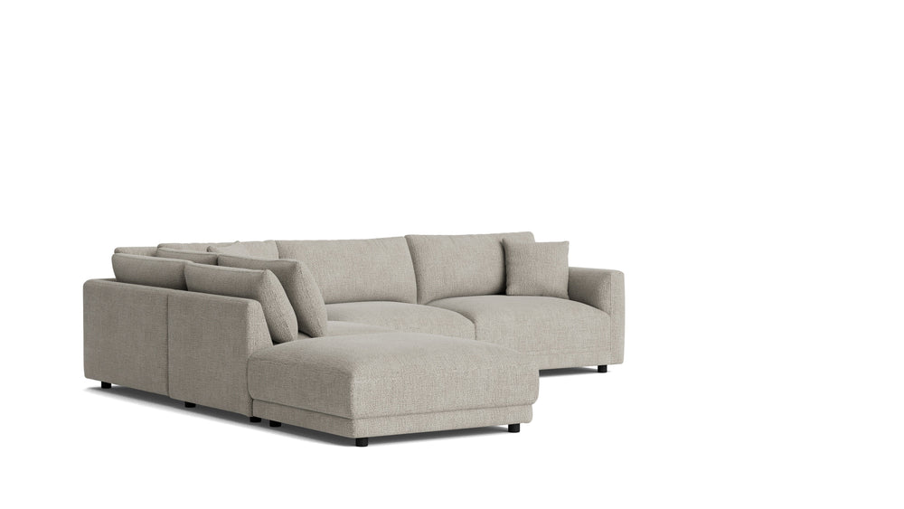 Soft Spot Seccional modular de 5 piezas, lado izquierdo, avena
