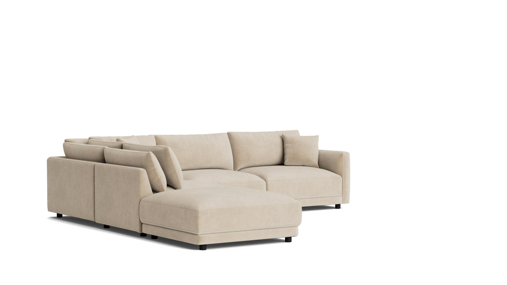 Soft Spot Seccional modular de 5 piezas, lado izquierdo, avena