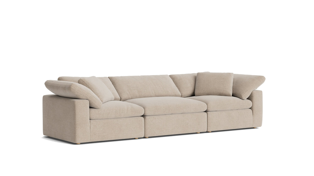 Movie Night™ Sofá modular de 3 piezas, grande, champán