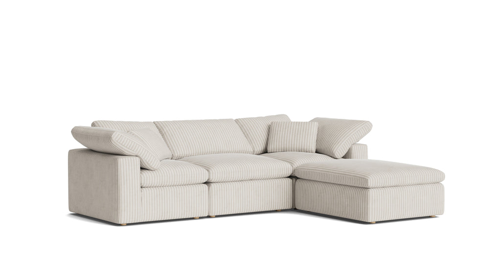 Movie Night™ Sofá modular de 4 piezas estándar color crema