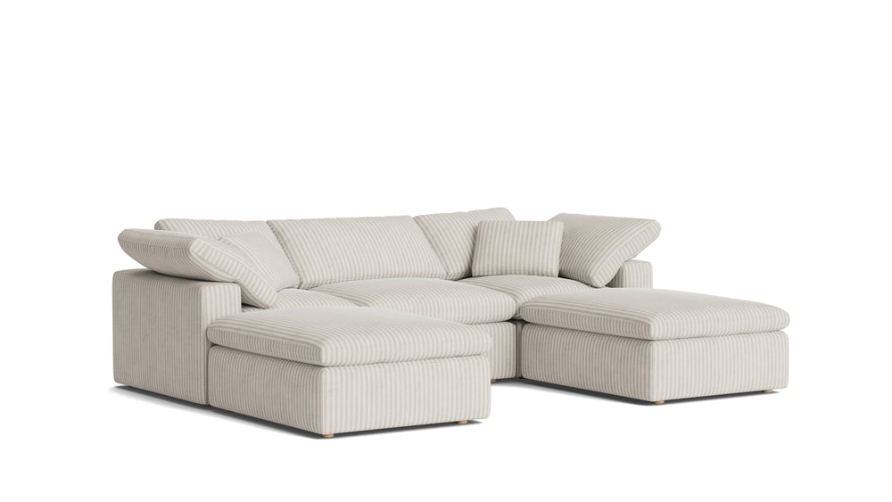 Movie Night™ seccional modular en U de 5 piezas, estándar, trufa